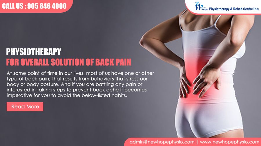 Physiotherapy – For Overall Solution Of Back Pain