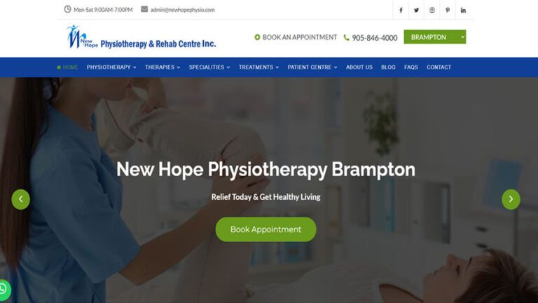 Physiotherapy center in Brampton