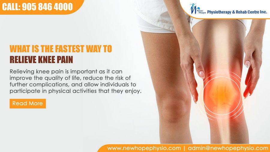What is the fastest way to relieve knee pain