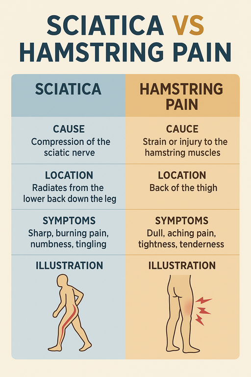 Sciatica vs Hamstring Pain