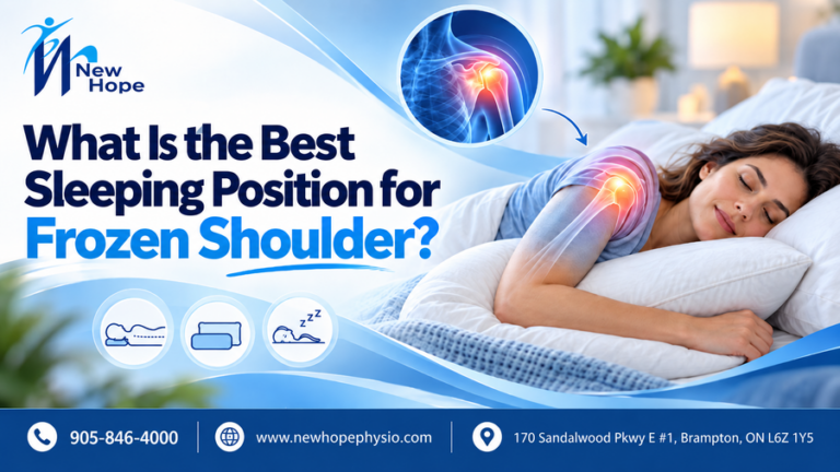 Best sleeping position for frozen shoulder with pillow support